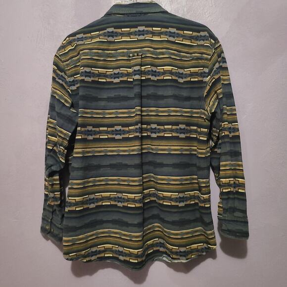 VTG WOOLRICH MEN'S SOUTHWEST PRINT 100% COTTON FLANNEL LS BUTTON DOWN SHIRT XL - Picture 3 of 9